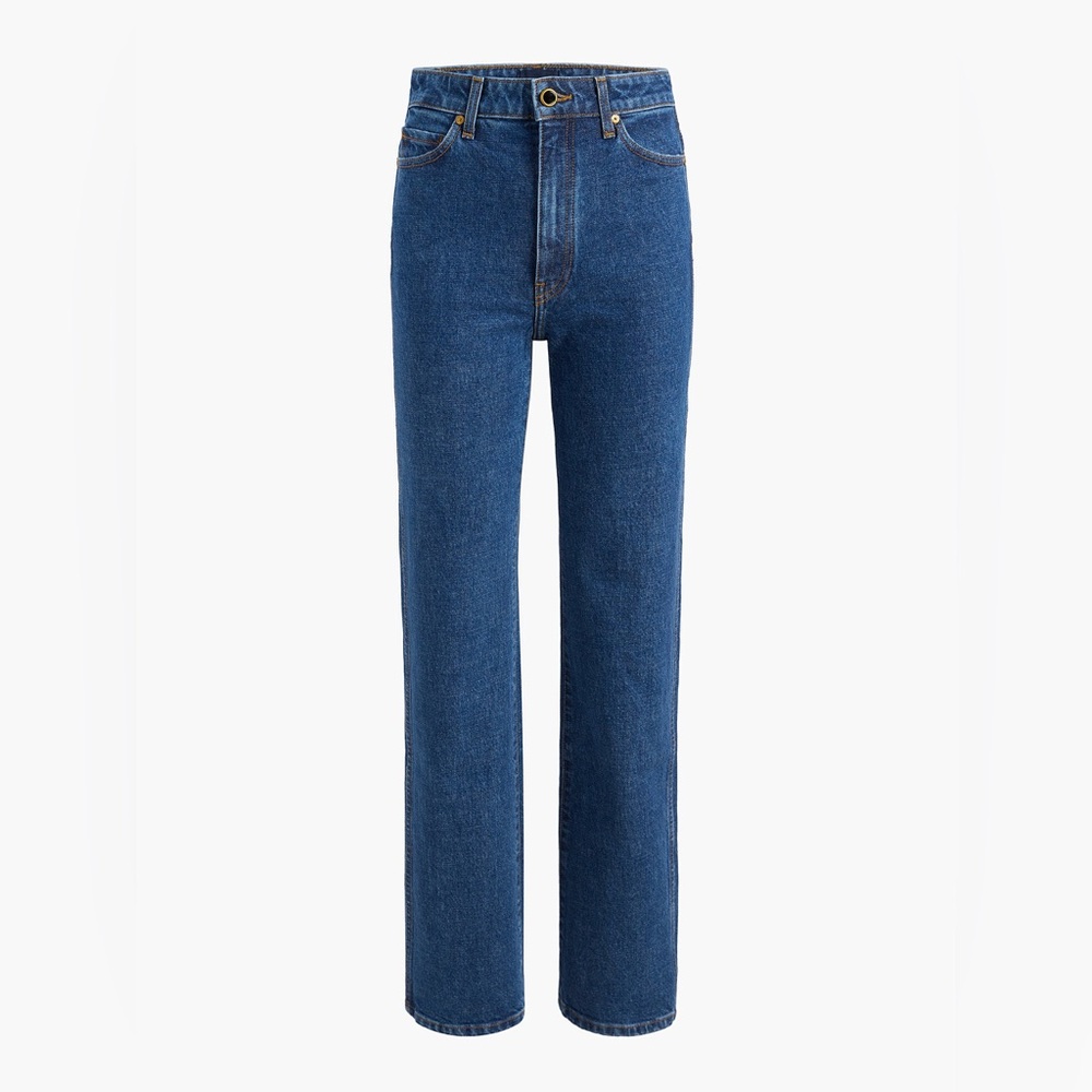 Khaite Danielle High-Rise Straight Leg Stretch Jean - Worn Once